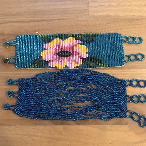 Woven seed bead bracelet lot